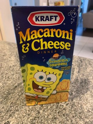 Box Of Vintage Spongebob Kraft Macaroni And Cheese