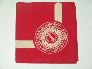 1937 National Jamboree Neckerchief - Red - Vgood