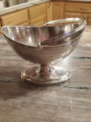 18th Century English Georgian Sterling Silver Sugar Basket London 1790