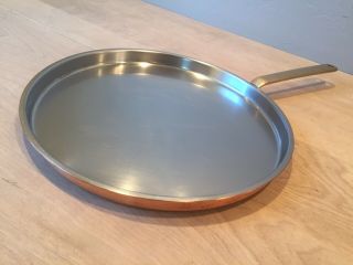 Vintage Spring Culinox 12” Copper And Stainless Steel Sauté Fry Pan Skillet