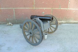 Black Powder,  Gray,  Civil War Cannon With 7 " 50 Cal.  Blued Barrel