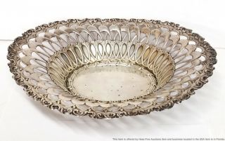 Whiting Je Caldwell Antique Sterling Silver Pierced Centerpiece Bowl