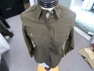 Wwii Wac Waac Uniform Shirt With Patch Named To Lt.  Kennedy 11/14/1944 Maker