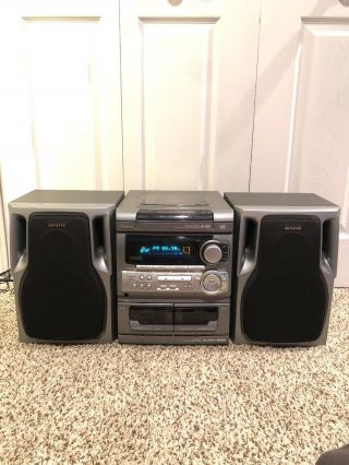 Vintage Aiwa Cx Na303 Supert - Bass Component Stereo System 3cd Dual Tape
