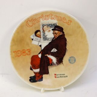 Norman Rockwell Santa In The Subway Knowles Christmas Plate First Edition 1983