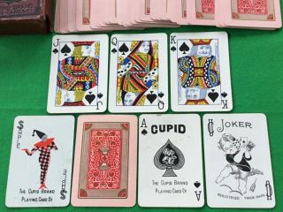 Old Antique Cupid Brand No.  800 Patience Pack Playing Cards,  Sample Joker