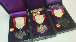 Japanese Wwii Ww2 Cased Order Of The Rising Sun 7th 8th Pre Post War