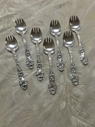Whiting Lily Sterling Silver Ice Cream Forks