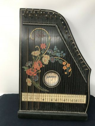 Vintage Musima Jubeltone Zither Auto Harp 33 Strings Made In Germany 1960s