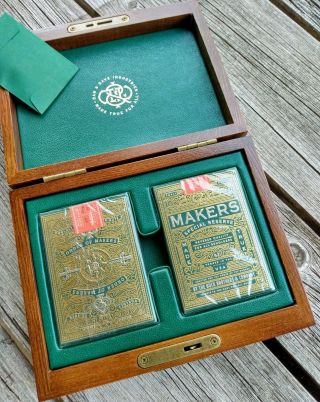 Dan & Dave Lmited Edition Of 500 Makers Playing Cards Solid Wood Collectors Set