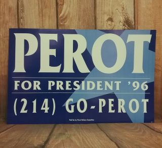 Vintage 1992 Ross Perot Campaign Poster Sign
