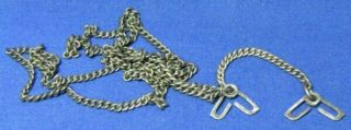 Wwii Sterling Army,  Navy,  Usmc Dog Tag Chain With J - Hooks Weighs 15.  8 Grams