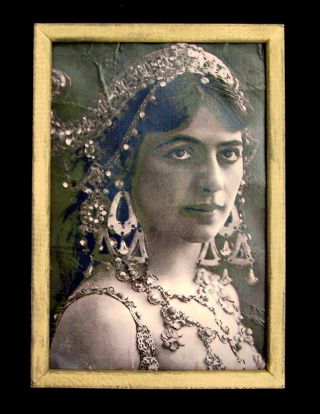 Mata Hari Antique Portrait German Spy,  Exotic Dancer,  Germany Ww I,  Rare