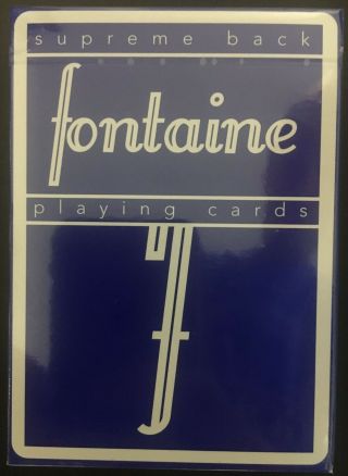 Blue Fontaine Supreme Back First Edition Playing Cards - Zac Mueller