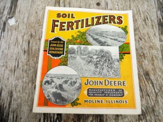 Vintage 1929 John Deere Soil Fertilizers Brochure Planters Seeders More