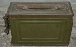 Vintage Ww2 Camco 30 Cal M1 Ammo Ammunition Box Can Flaming Bomb