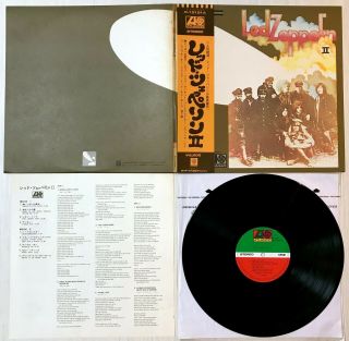 With Big Poster Led Zeppelin Ii Japan Vinyl Gatefold Stereo Lp Obi P - 1010a Ex/nm