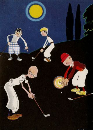 1927 Scarce Brown & Bigelow Archives John Held Jr.  Golfing Calendar Sample Adv.