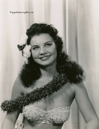 1950s Bunny Yeager Pin Up Photograph Hula Girl Bonnie Carroll Nani Maka