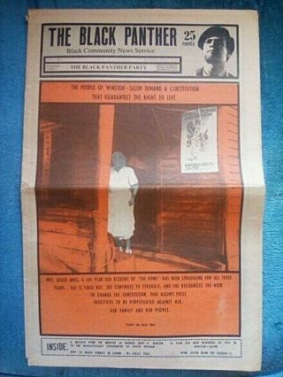 Black Panther Newspaper 1970 Huey Newton Soledad 12 Bobby Seale Geronimo Vietnam