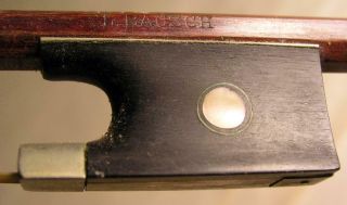 Vintage German L.  Bausch Violin Bow Straight From Local Attic 3