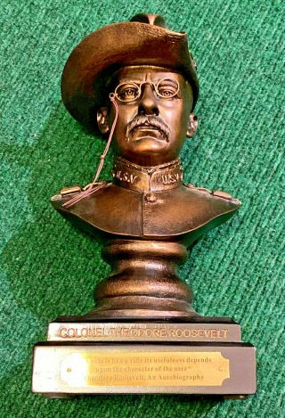 Bronze Bust United States President Theodore Teddy Roosevelt Nra