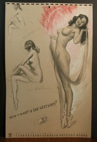 Macpherson Calendar Page September 1943 Ballerina Now - What Is The Next Step?