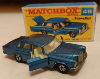 Matchbox Superfast Lesney 46 Mercedes 300se Custom /crafted Box