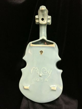 Vintage McCoy Pottery Violin Wall Pocket,  complete with glitter Unique 3