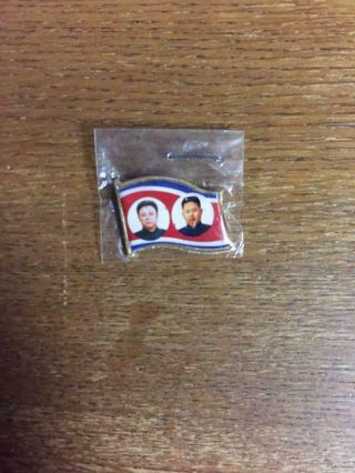 North Korea Kim Il Sung Kim Jong - Un Badge