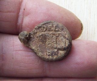 Scarce Medieval Cloth Seal Tuchplombe Lakenlood City Of Delft Detecting Find
