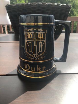 Duke University Large Beer Stein / Mug Blue Usa Collectible