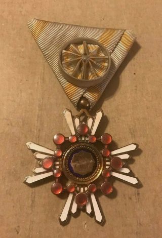 Wwii Japanese Medal Order Of The Sacred Treasure Japan Award Badge Insignia