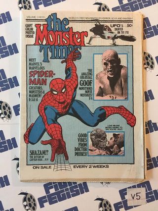 The Monster Times Volume 1 Number 13 With Spider - Man Poster Insert [4 Versions]