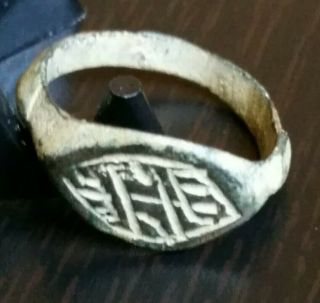 Authentic Ancient Bronze Roman Ring Artifact Evele Eye Protection Pendant Charm