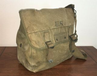 Wwii Us Army M1936 Musette Bag & Strap - Paratrooper - Atlanta Prod.