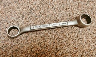 Vintage Craftsman Stubby 5/8 X 3/4 Offset Box - End Wrench - V - Series