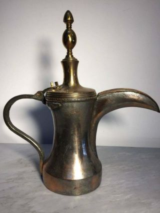 19th Century Dallah Middle Eastern Oversized Arabic Copper Coffee Pot 2