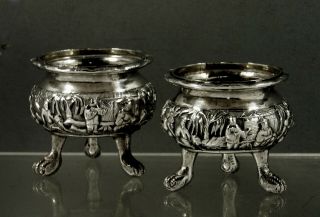 Chinese Export Silver Bowls (2) C1875 Luenwo