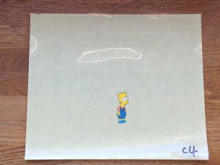 The Simpsons Animation Cel Bart In Dungarees - 9f08 Lisa 