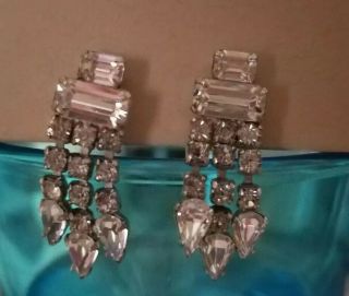 Vintage Diamond Earrings Screw - On Absolutely Gorgeous