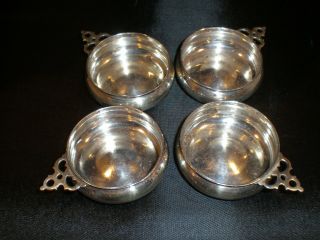 4 Tiffany & Co Open Salts - 383 - Miniature Porringer - American Sterling Silver