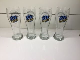Blue Moon Beer 20th Anniversary Pilsner Glass 16 Ounce - Set Of 4 Glasses -