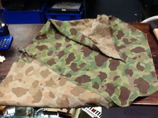 Usmc Marine Corps Frog - Skin Camouflage Shelter Half Ww2 Camo Tent Material.