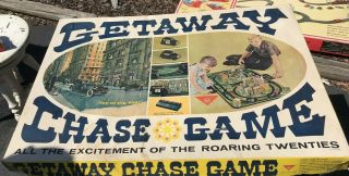 1965 Getaway Chase Game Toy With (1) Car & Box - Vintage