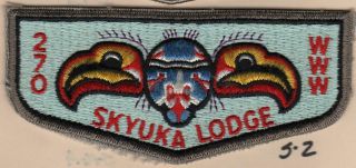 Oa Skyuka Lodge 270 S2 Flap Blu Bkgrd Palmetto Council Spartanburg Sc [zig101]