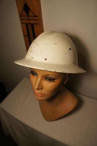 Vintage Bullard Hard Boiled Aluminium Hard Hat Full Brim Vtg Union Retro