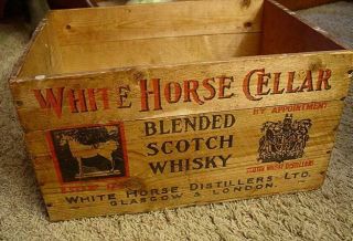 1953 White Horse Cellar Blended Scotch Whiskey Wood Crate