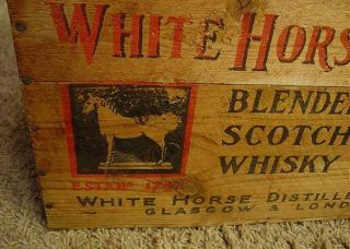 1953 White Horse Cellar Blended Scotch Whiskey Wood Crate 2