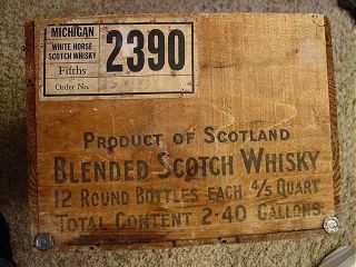 1953 White Horse Cellar Blended Scotch Whiskey Wood Crate 3
